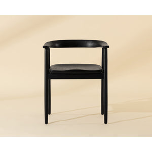   Modern European furniture - Black Acacia Wood Dining Armchair - www.oroa.com | Oroa.com