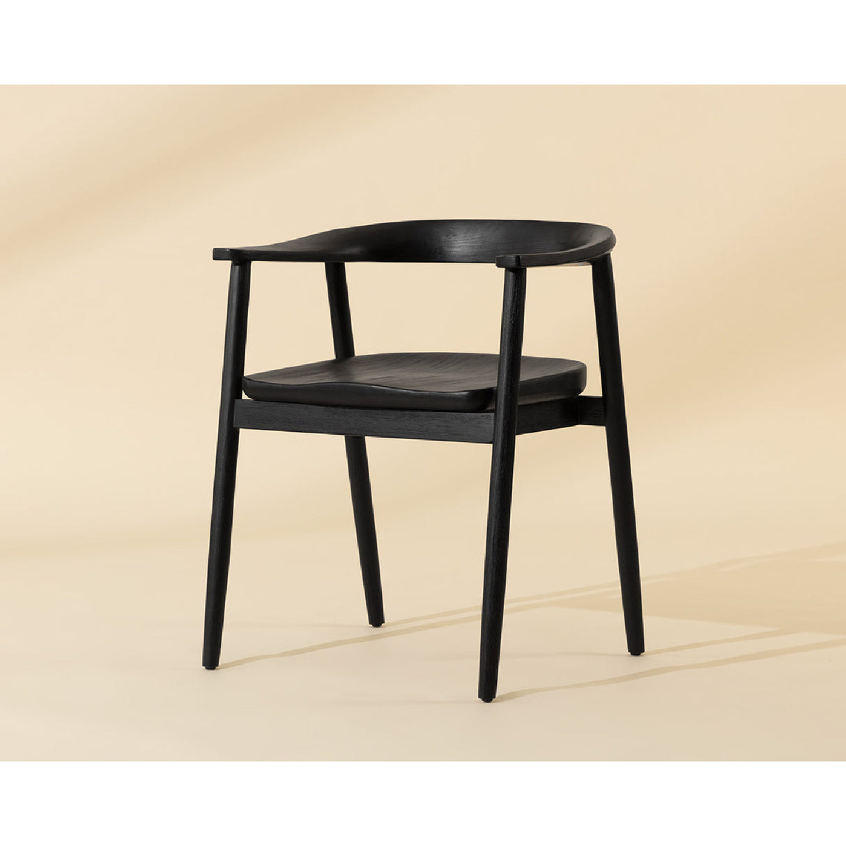   Modern European furniture - Black Acacia Wood Dining Armchair - www.oroa.com | Oroa.com