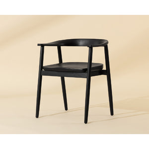   Modern European furniture - Black Acacia Wood Dining Armchair - www.oroa.com | Oroa.com