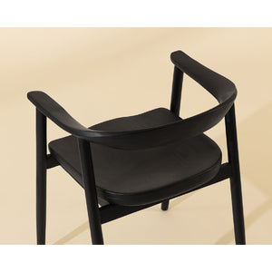   Modern European furniture - Black Acacia Wood Dining Armchair - www.oroa.com | Oroa.com