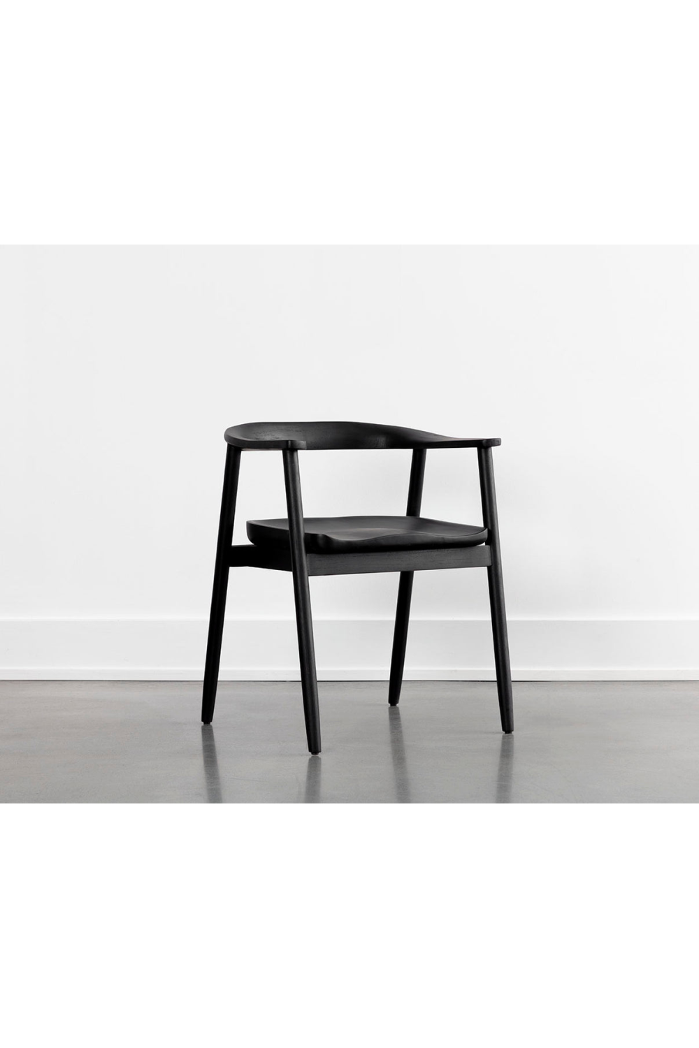   Modern European furniture - Black Acacia Wood Dining Armchair - www.oroa.com | Oroa.com