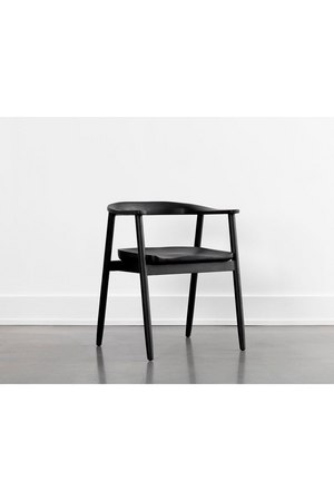   Modern European furniture - Black Acacia Wood Dining Armchair - www.oroa.com | Oroa.com