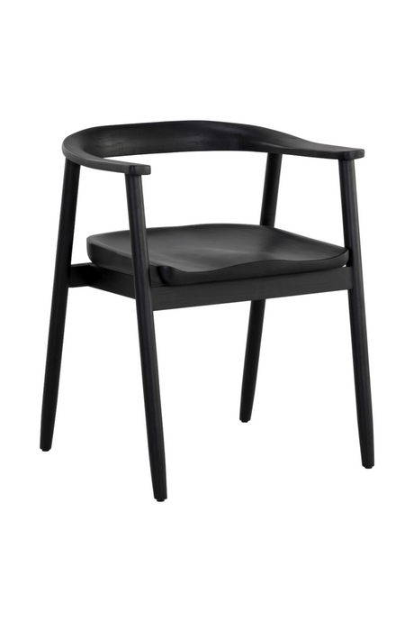  Modern European furniture - Black Acacia Wood Dining Armchair - www.oroa.com | Oroa.com