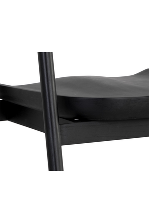   Modern European furniture - Black Acacia Wood Dining Armchair - www.oroa.com | Oroa.com