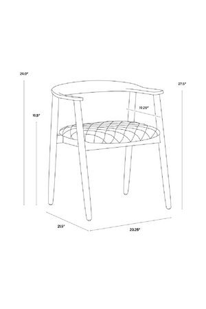   Modern European furniture - Black Acacia Wood Dining Armchair - www.oroa.com | Oroa.com