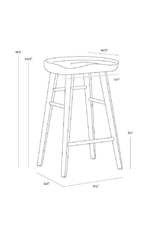 Modern European furniture - Wooden Counter Stool - www.oroa.com