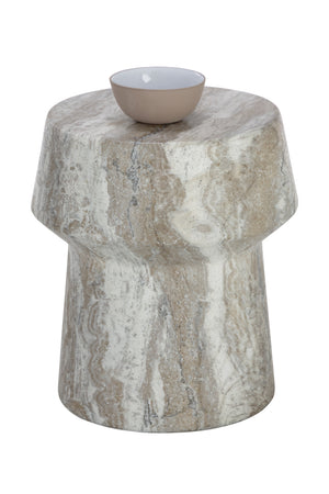 Modern European furniture - Marble Look Indoor/Outdoor End Table - www.oroa.com