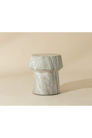 Modern European furniture - Marble Look Indoor/Outdoor End Table - www.oroa.com