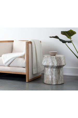 Modern European furniture - Marble Look Indoor/Outdoor End Table - www.oroa.com