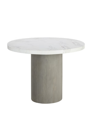Modern European furniture - Round Marble-Look Indoor/Outdoor Dining Table - www.oroa.com
