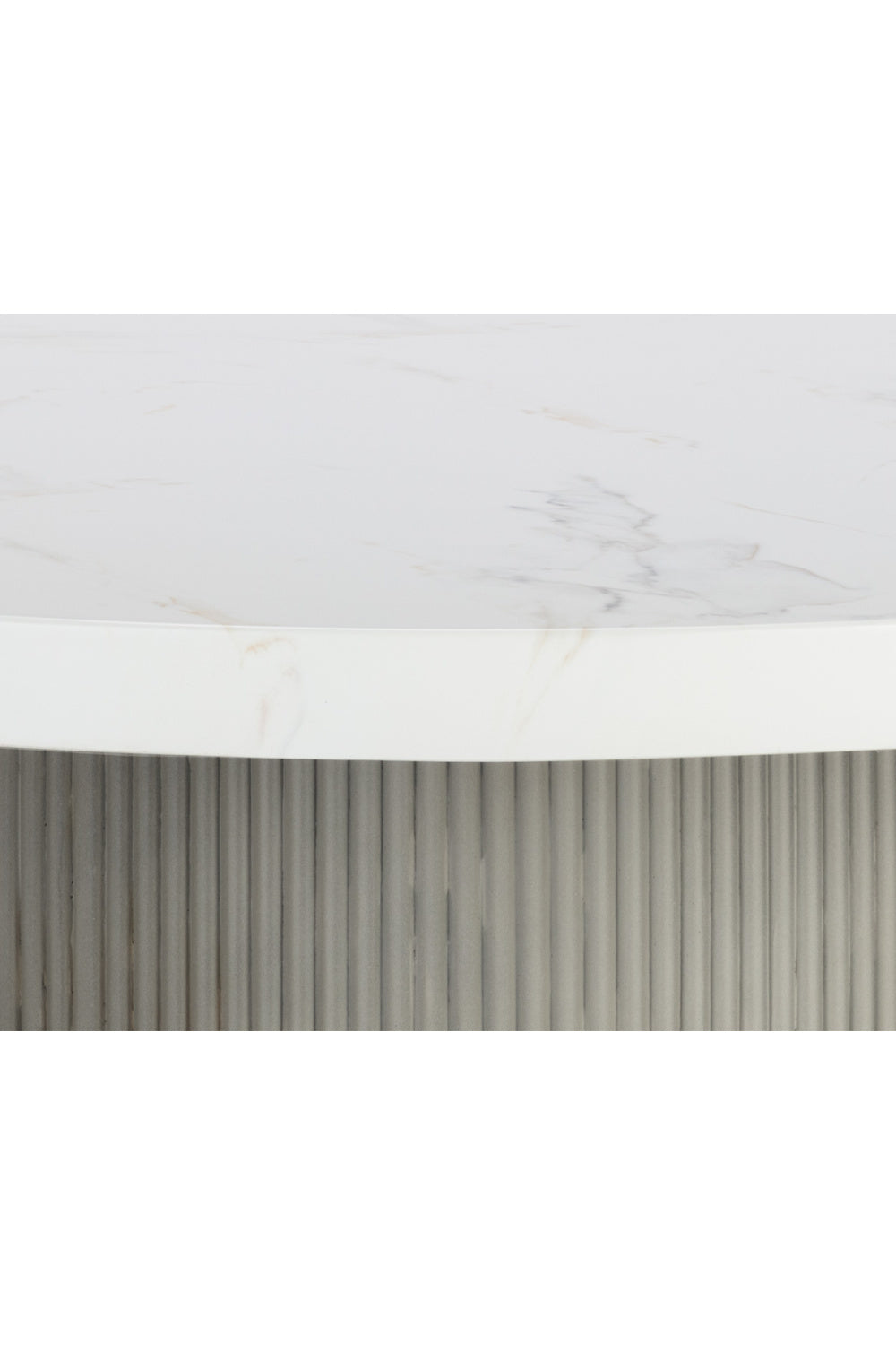 Modern European furniture - Round Marble-Look Indoor/Outdoor Dining Table - www.oroa.com