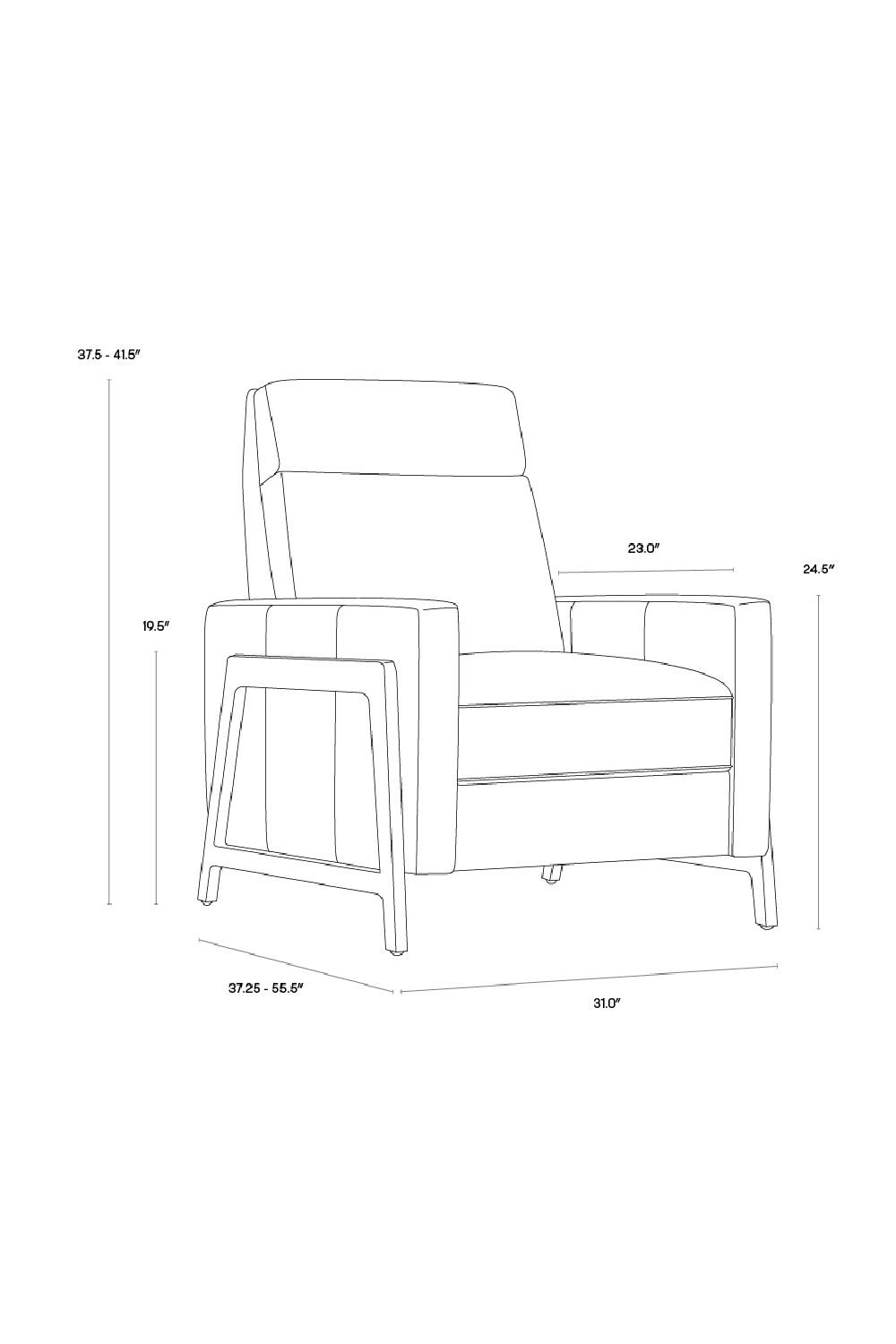 Modern European furniture - Brown Leather Recliner Chair - www.oroa.com