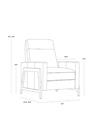 Modern European furniture - Brown Leather Recliner Chair - www.oroa.com