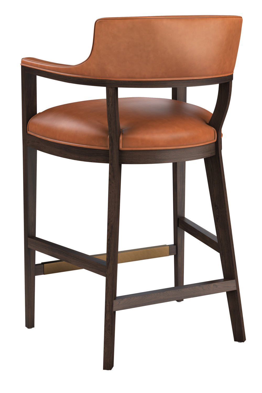 Oak Wood Frame Leather Barstool | Splendido Brylea | Oroa.com