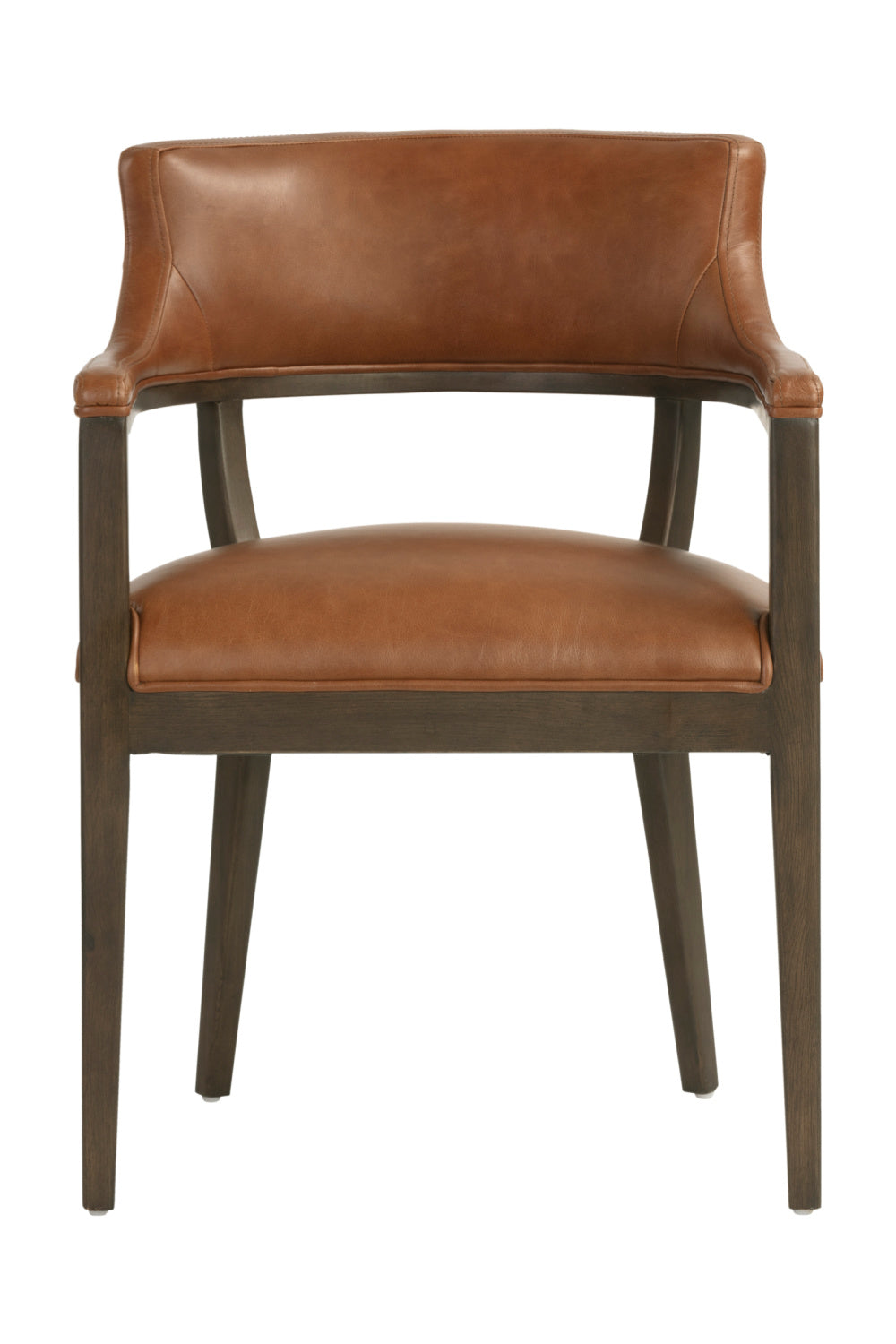 Modern European furniture - Oak Framed Leather Dining Chair - www.oroa.com