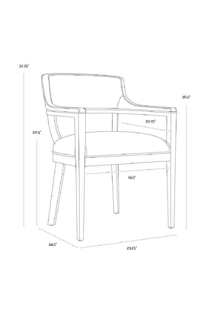 Modern European furniture - Oak Framed Leather Dining Chair - www.oroa.com