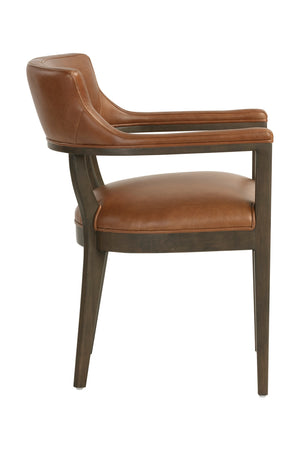 Modern European furniture - Oak Framed Leather Dining Chair - www.oroa.com