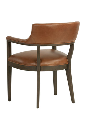 Modern European furniture - Oak Framed Leather Dining Chair - www.oroa.com