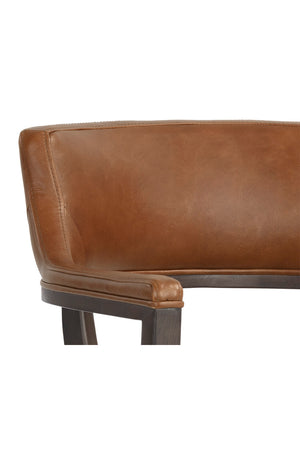 Modern European furniture - Oak Framed Leather Dining Chair - www.oroa.com