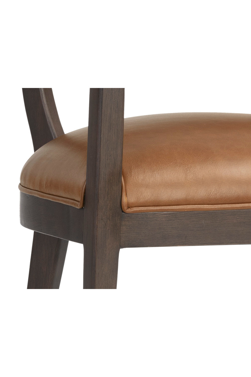 Modern European furniture - Oak Framed Leather Dining Chair - www.oroa.com