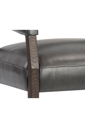 Modern European furniture - Brown Oak Leather Lounge Chair - www.oroa.com