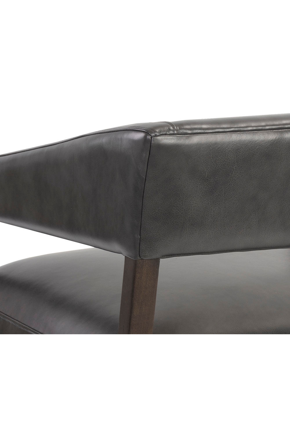 Modern European furniture - Brown Oak Leather Lounge Chair - www.oroa.com