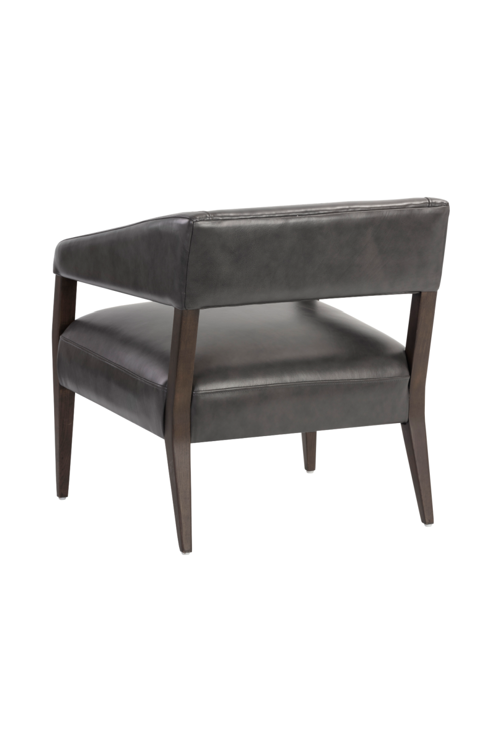 Modern European furniture - Brown Oak Leather Lounge Chair - www.oroa.com