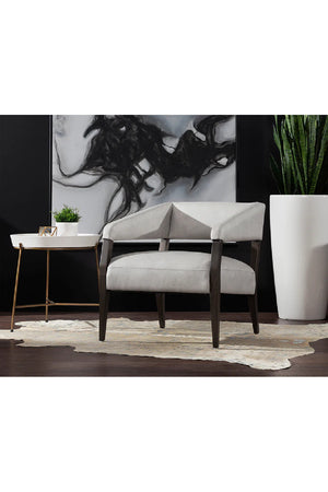 Modern European furniture - Brown Oak Leather Lounge Chair - www.oroa.com