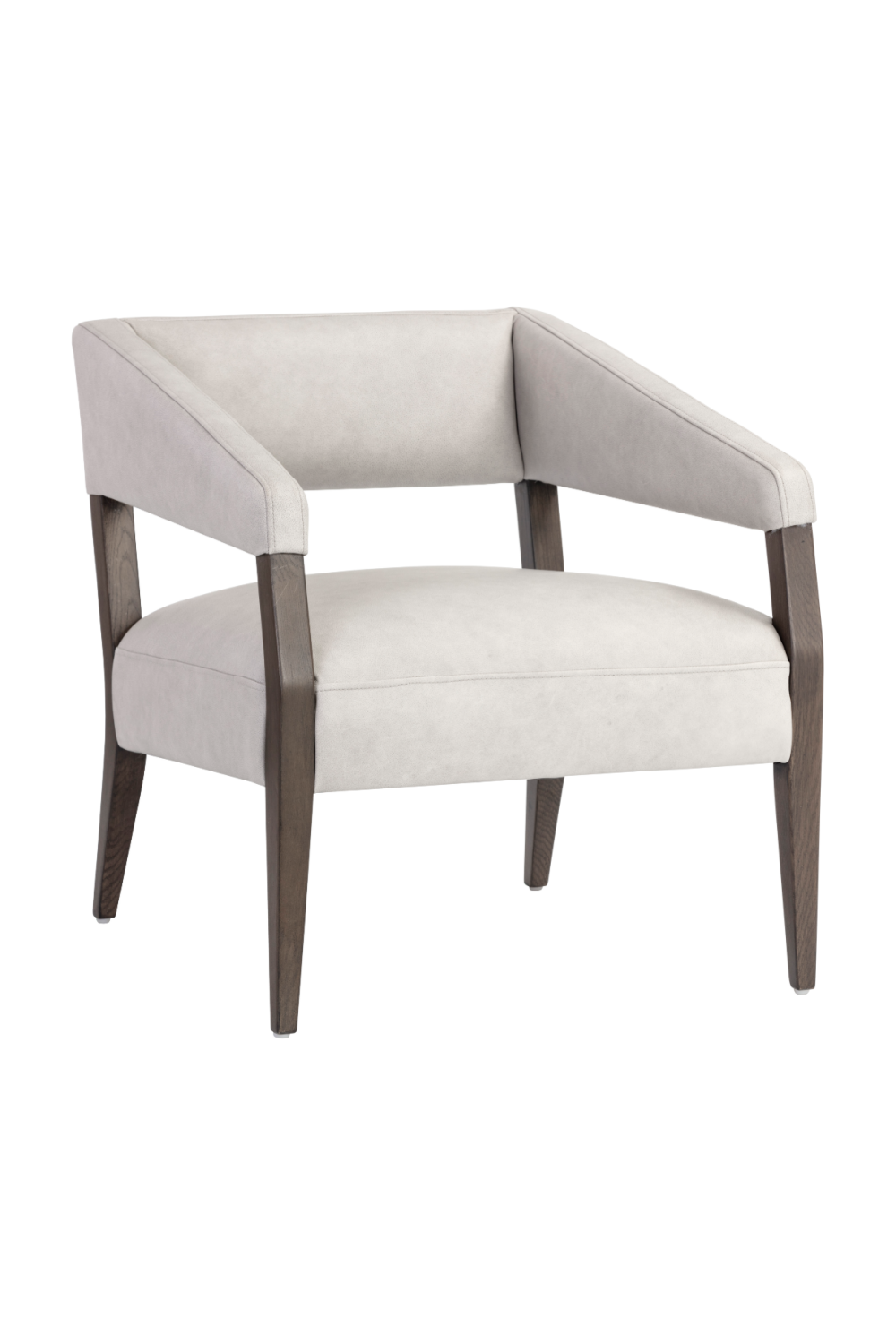 Modern European furniture - Brown Oak Leather Lounge Chair - www.oroa.com