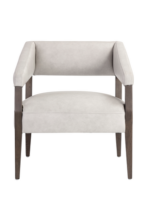 Modern European furniture - Brown Oak Leather Lounge Chair - www.oroa.com