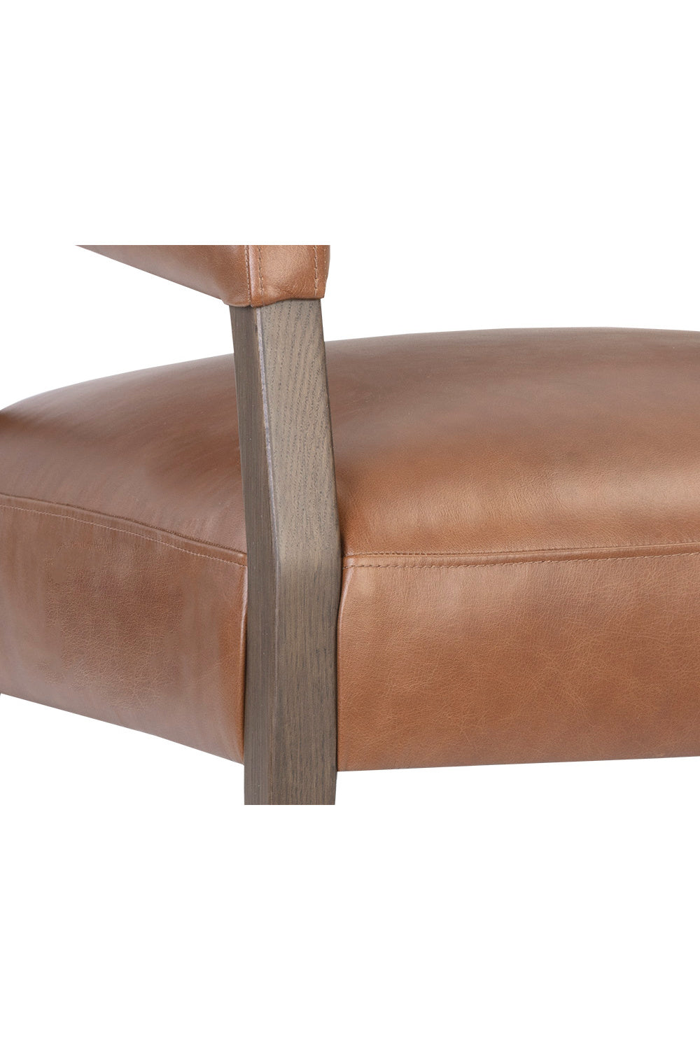 Modern European furniture - Brown Oak Leather Lounge Chair - www.oroa.com