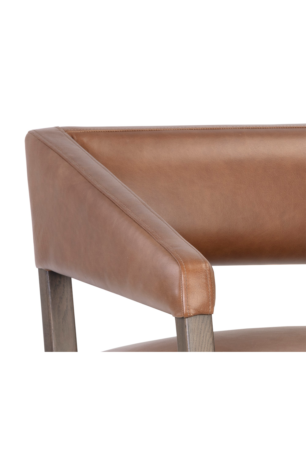 Modern European furniture - Brown Oak Leather Lounge Chair - www.oroa.com