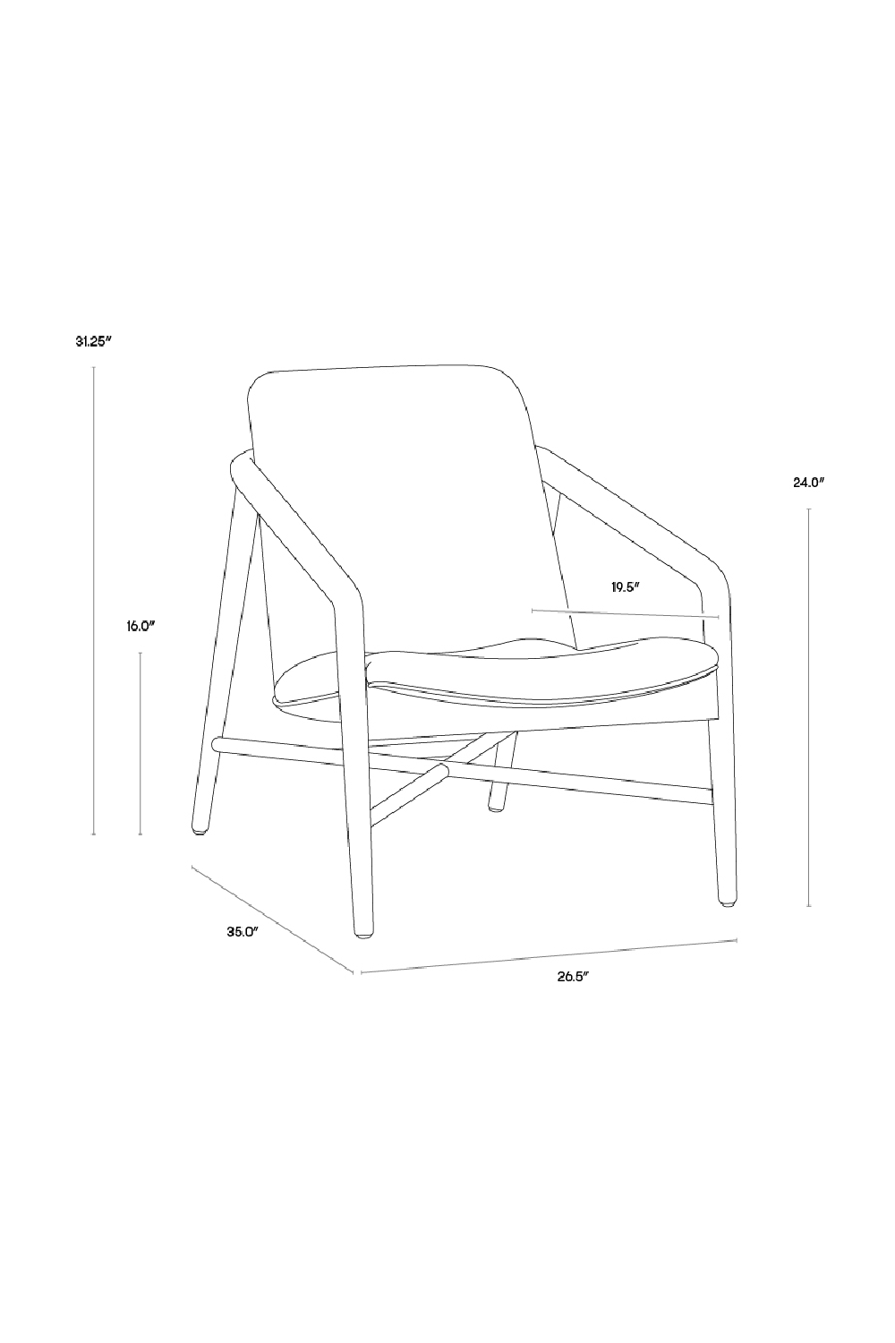 Modern European furniture - Black Leather Oak Lounge Chair - www.oroa.com