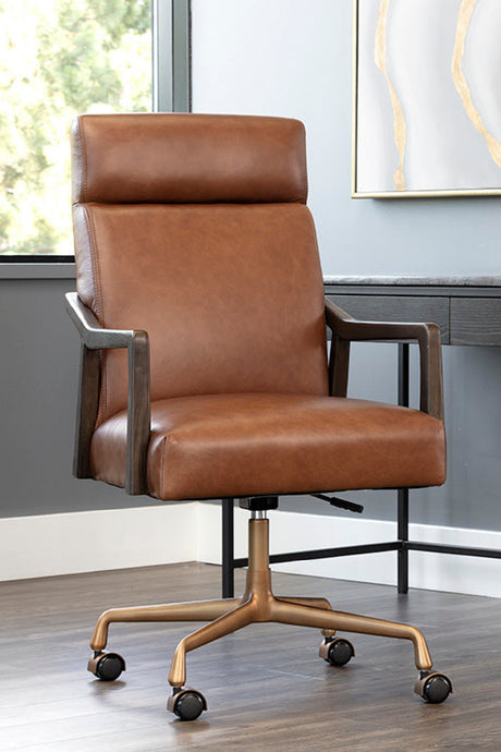 Modern European furniture - High-Back Leather Office Chair - www.oroa.com