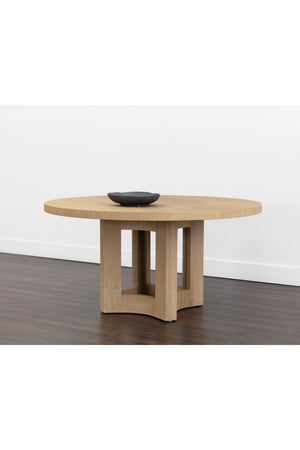 Modern European furniture - Natural Wood Round Dining Table  - www.oroa.com