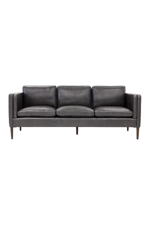 Modern European furniture - Black Leather Sofa - www.oroa.com