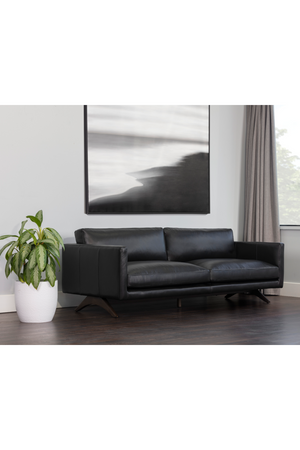 Modern European furniture - Retro-Inspired Leather Sofa - www.oroa.com