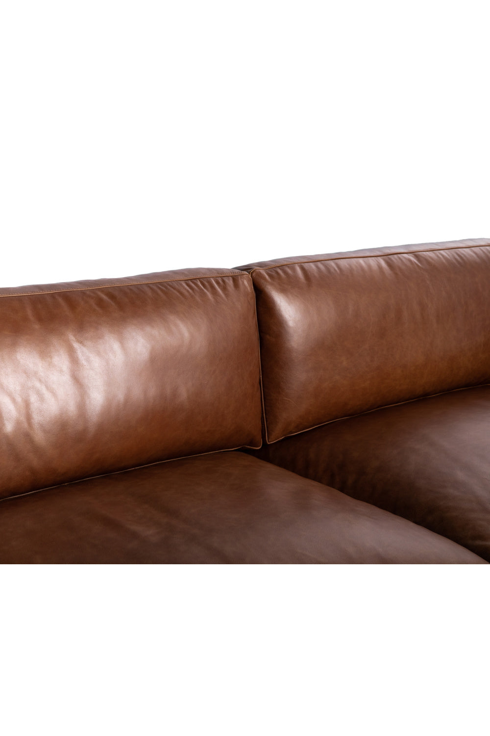 Modern European furniture - Oak‑Leg Leather Sofa - www.oroa.com