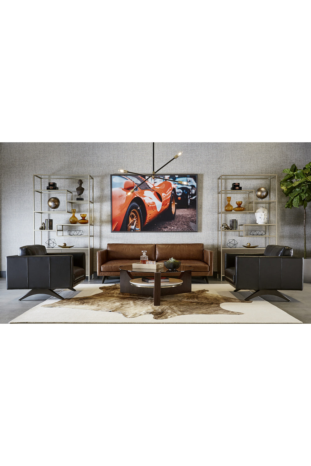 Modern European furniture - Oak‑Leg Leather Sofa - www.oroa.com