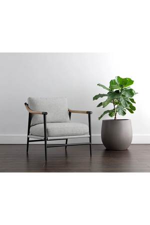 Modern European furniture - Light Gray Fabric Lounge Chair - www.oroa.com