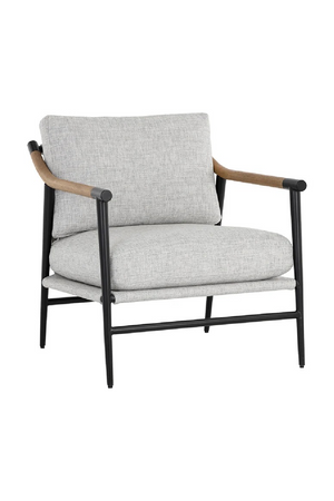 Modern European furniture - Light Gray Fabric Lounge Chair - www.oroa.com