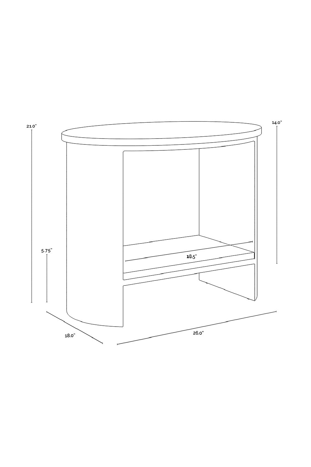 Oval Travertine Side Table | Splendido Roshni | Oroa.com
