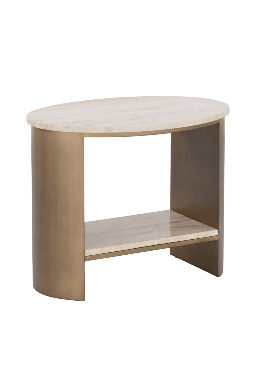 Oval Travertine Side Table | Splendido Roshni | Oroa.com