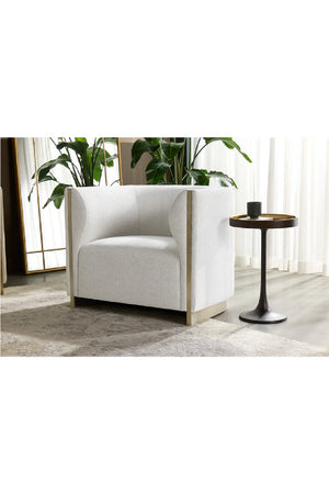 Modern European furniture - Gold Inlay Curved Lounge Chair - www.oroa.com
