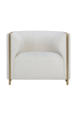 Modern European furniture - Gold Inlay Curved Lounge Chair - www.oroa.com