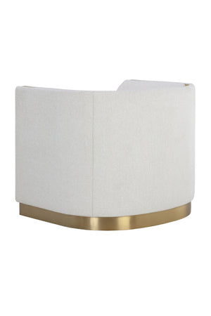 Modern European furniture - Gold Inlay Curved Lounge Chair - www.oroa.com