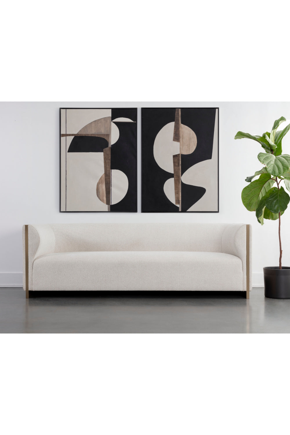 Modern European furniture - Gold Inlay Curved Sofa - www.oroa.com