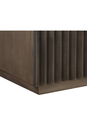   Modern European furniture - Taupe Fluted Wooden 2-Drawer Nightstand - www.oroa.com | Oroa.com