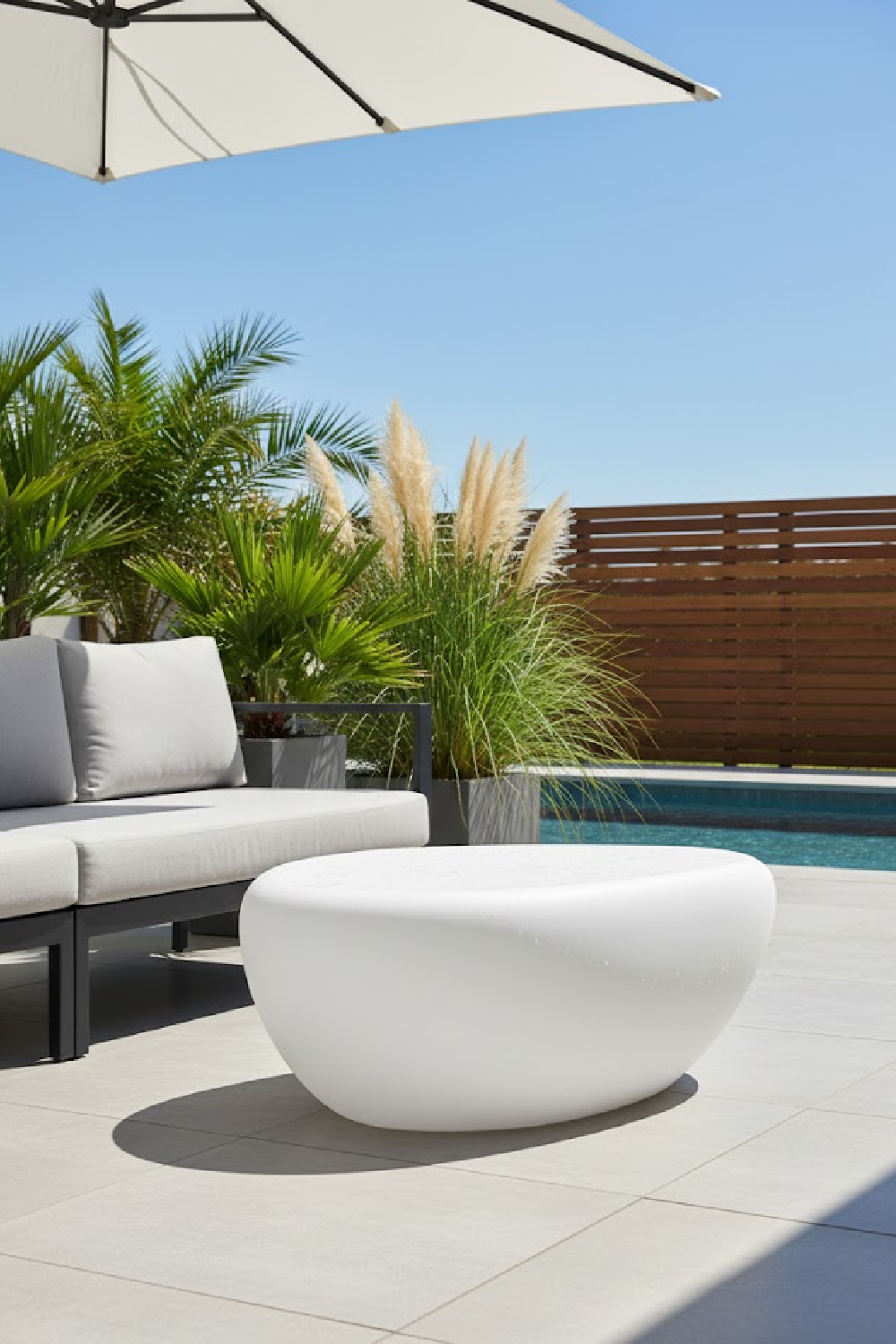   Modern European furniture - Sculpted Concrete Indoor/Outdoor Coffee Table - www.oroa.com | Oroa.com