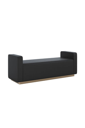 Modern European furniture - Channel-Tufted Fabric Bench - www.oroa.com